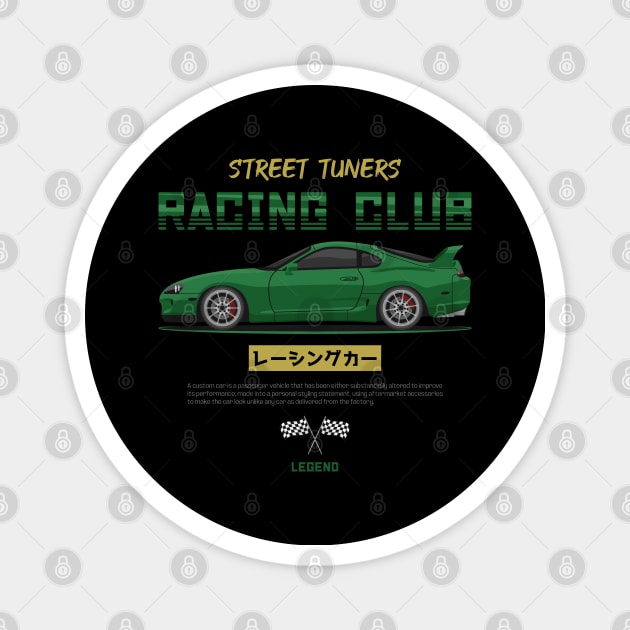 Racing Legend Green Supra mk4 JDM Magnet by GoldenTuners